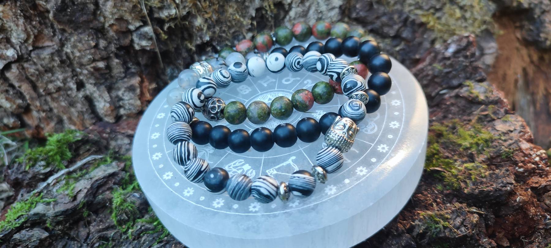 Disque de sélénite signe du zodiaque