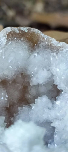 Mini géode en Quartz Blanc AAA