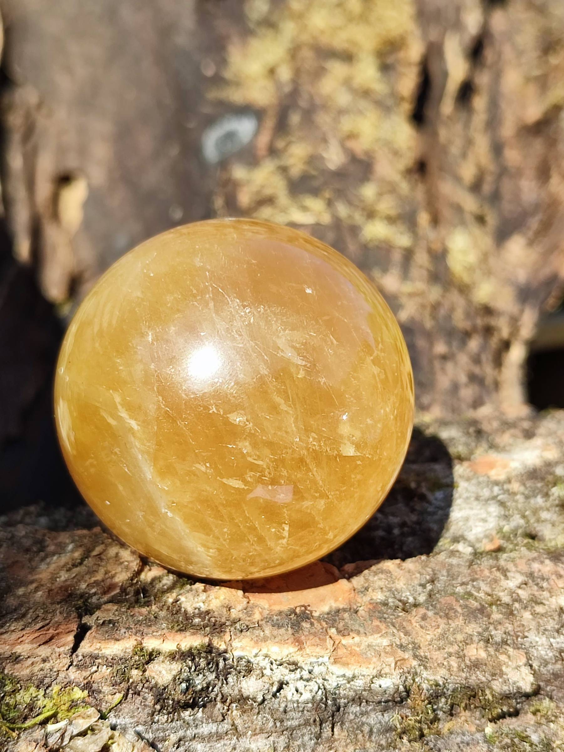 Sphère Calcite Miel