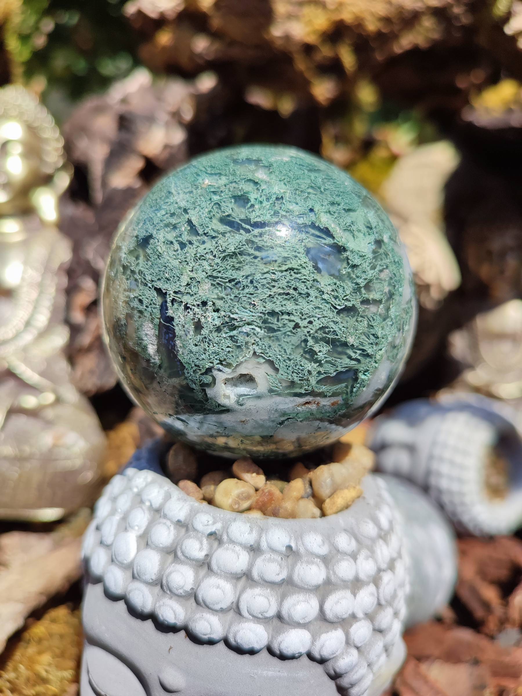 Sphere en agate mousse