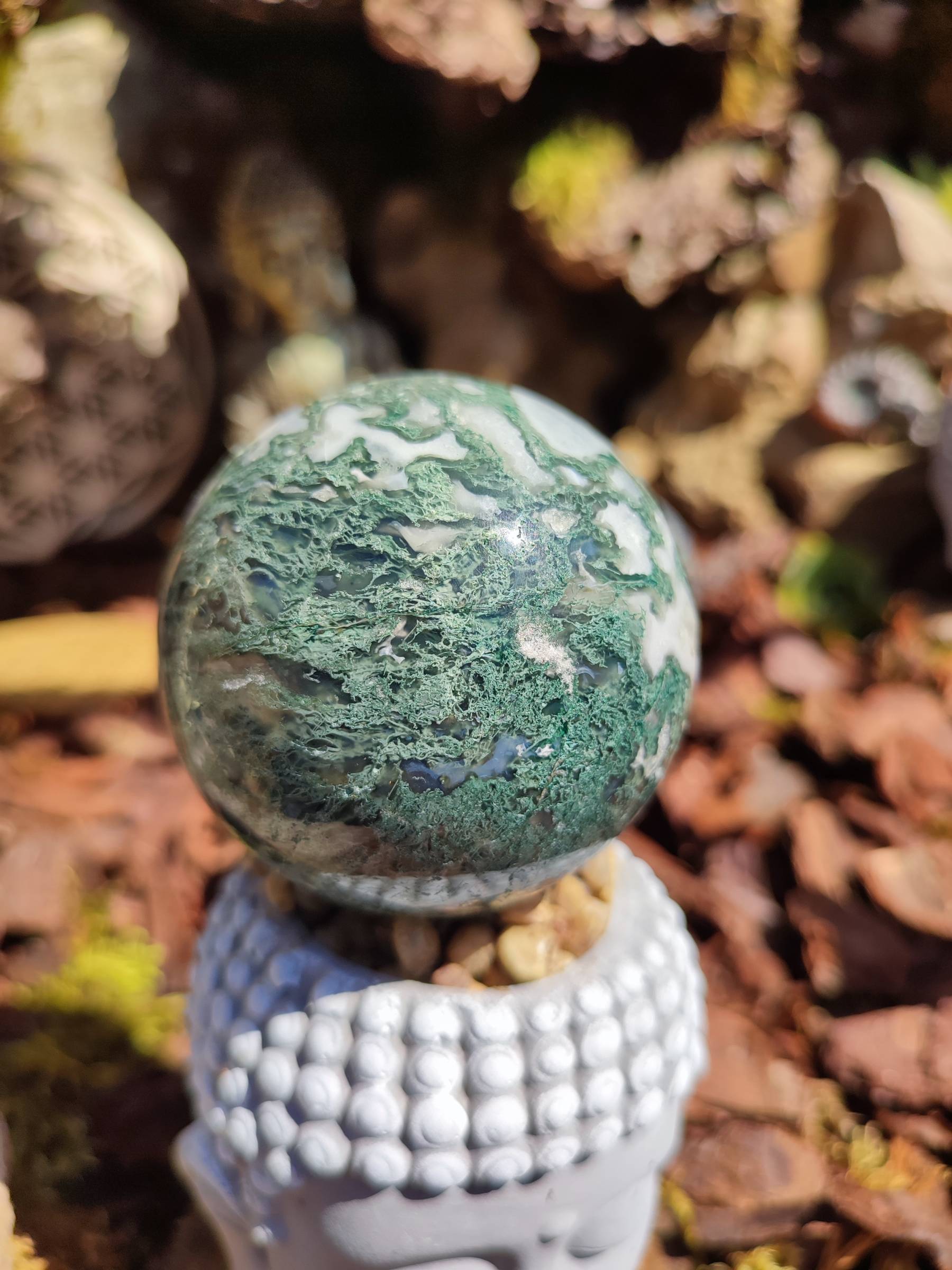 Sphere en agate mousse