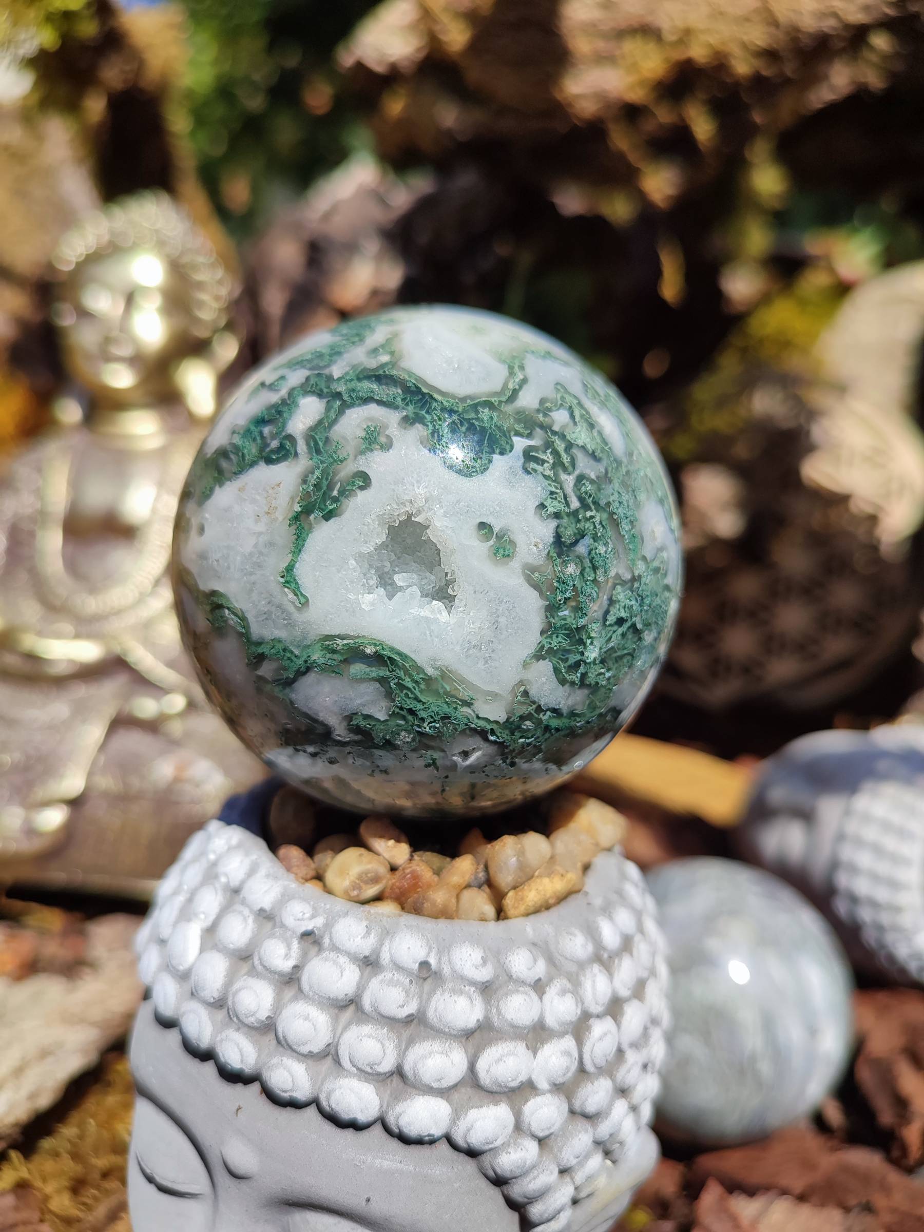 Sphere en agate mousse