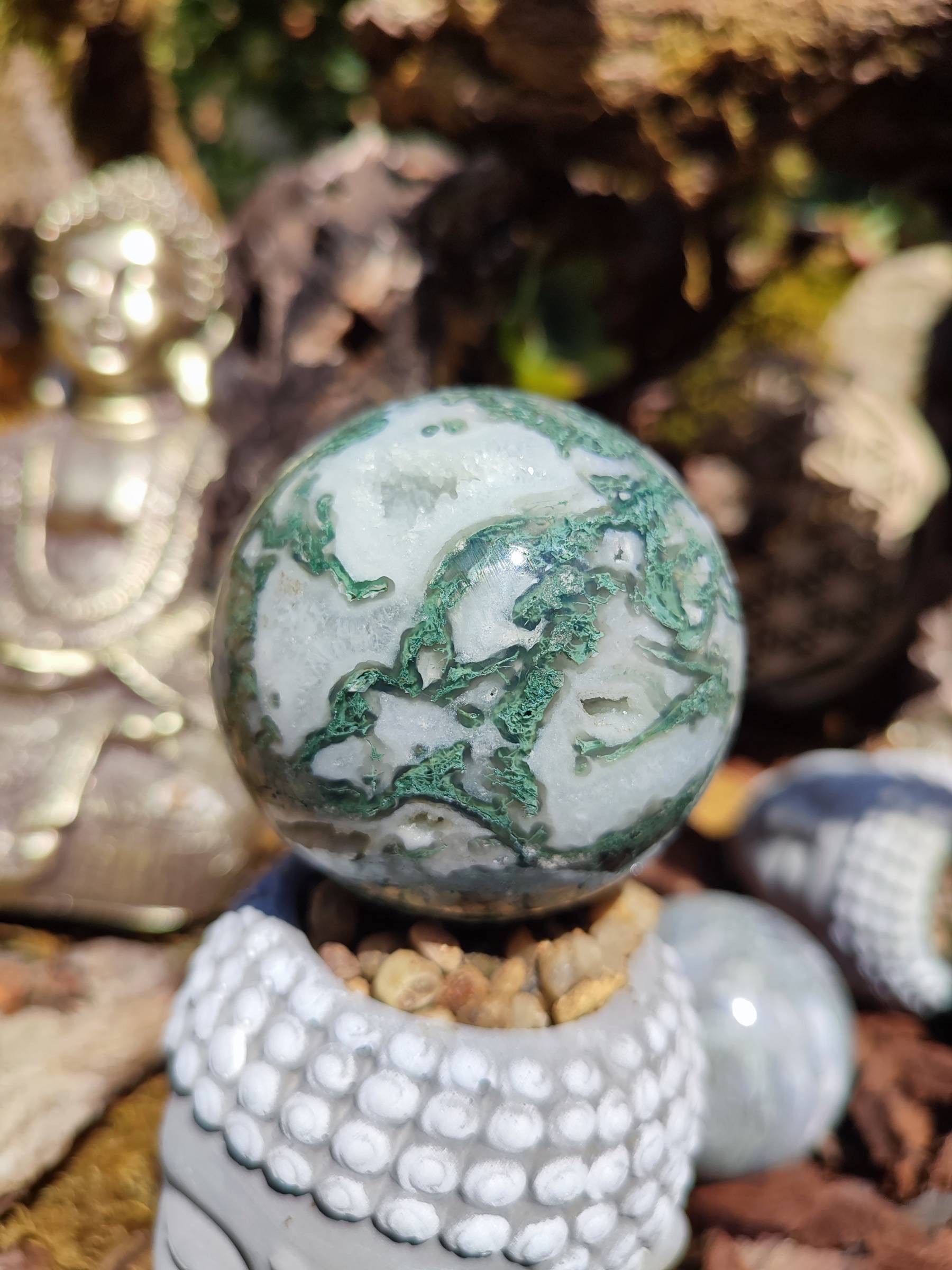 Sphere en agate mousse