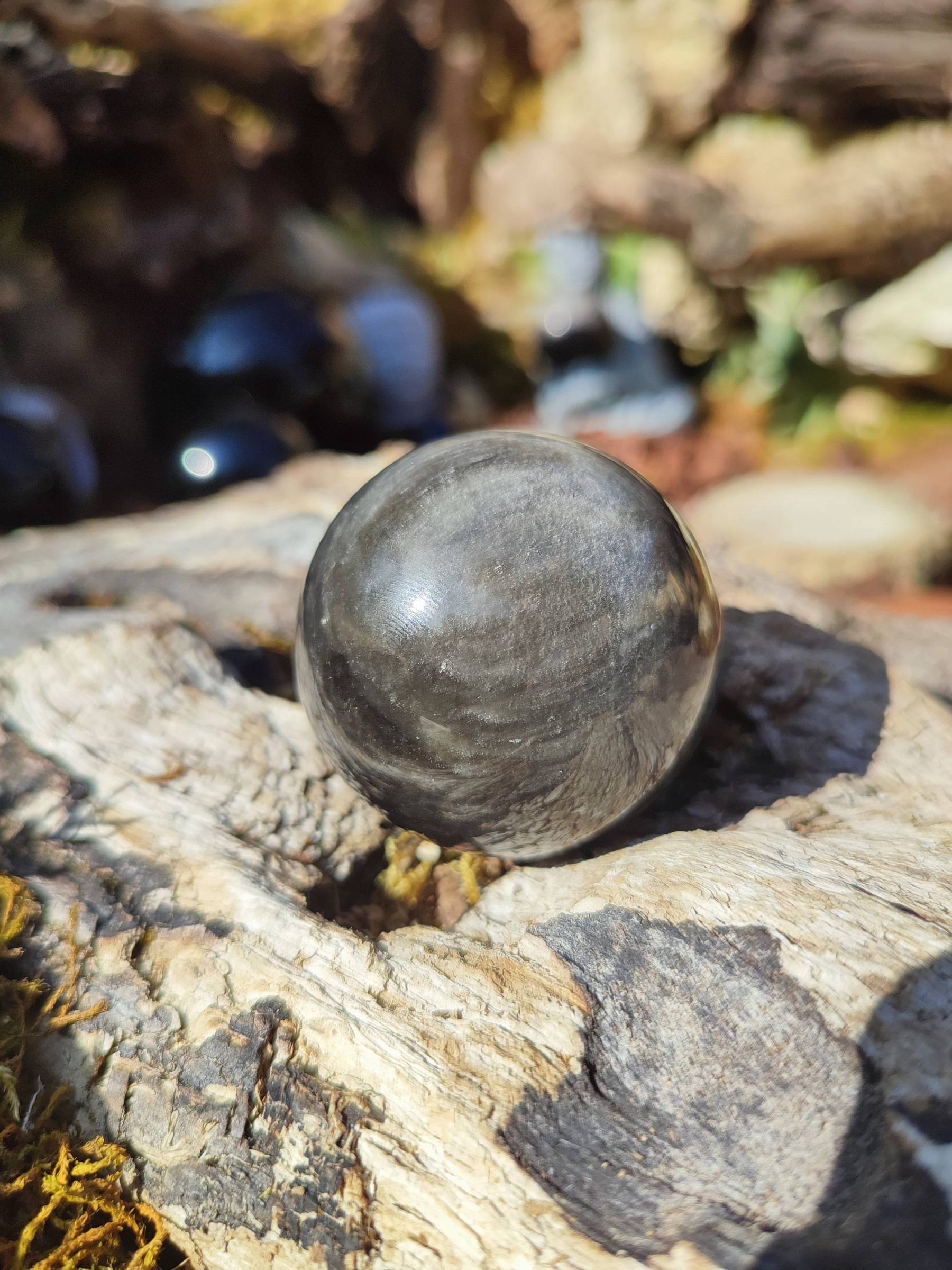Sphère Obsidienne Argent